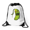 pickle monster Drawstring Bags