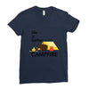 life is better around the campfire Ladies Fitted T-Shirt