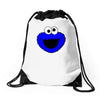 sesame street cookie monster Drawstring Bags