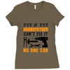 IF GRANDFATHER CAN'T FIX IT THAN NO ONE CAN FIX IT Ladies Fitted T-Shirt