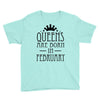 queens are born in february (2) Youth Tee