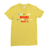 i may be wrong rare Ladies Fitted T-Shirt