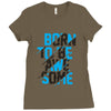 BORN TO BE AWESOME Ladies Fitted T-Shirt
