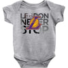 Lebron Never Stop Baby Bodysuit