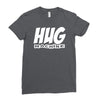 hug machine funny joke Ladies Fitted T-Shirt