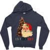 vintage santa christmas Zipper Hoodie