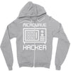 microwave hacker Zipper Hoodie