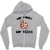 mo money mo pizzas 1 Zipper Hoodie