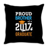 Class of 2017 Proud Brother Graduation Throw Pillow