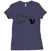 crazy cat lady Ladies Fitted T-Shirt