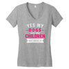 yes dogs are my children. get over it Women's V-Neck T-Shirt