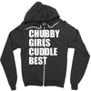 chubby girls cuddle best Zipper Hoodie