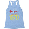 awesome since november 1970 Racerback Tank