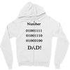 number one dad funny t shirt binary nerd geek tee s 3xl Zipper Hoodie
