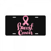breast cancer pink ribbon License Plate