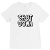 shut down slogan V-Neck Tee