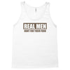 real men hunt for their food father's day hunting fishing funny Tank Top