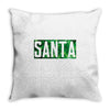 santa green glitter Throw Pillow