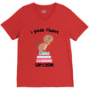 i speak fluent sarcazm. V-Neck Tee