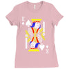 party king design funny humor cool graph baseball Ladies Fitted T-Shirt