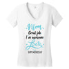 Mom Great Job I'm Awesome Love Happy Mother's Day Women's V-Neck T-Shirt