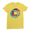 square in circle Ladies Fitted T-Shirt
