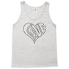 men's love heart outline valentine's day t shirt Tank Top
