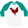 chiken red 3/4 Sleeve Shirt