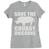 save the chubby unicorns Ladies Fitted T-Shirt