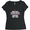 your ego is writing checks boyfriend Women's Triblend Scoop T-shirt
