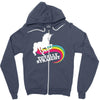 rainbow unicorn Zipper Hoodie