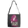 hair stylist virginity Adjustable Strap Totes