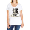 Laika The Space Dog Ladies Curvy T-Shirt