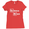science bitch Ladies Fitted T-Shirt