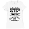 Dear Aunt, Thanks For Being My Aunt Ladies Fitted T-Shirt