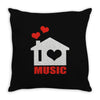 new i love house Throw Pillow