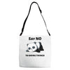 say no to doing things Adjustable Strap Totes
