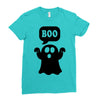 Ghost Boo Ladies Fitted T-Shirt