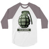 hand grenade military army 3/4 Sleeve Shirt
