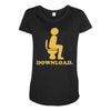 downloading poop Maternity Scoop Neck T-shirt