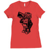 dance robot music old Ladies Fitted T-Shirt