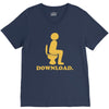 downloading poop V-Neck Tee