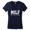 milf man i love fishing funny porn fisherman cool Women's V-Neck T-Shirt