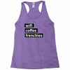 wifi, coffee, frenchies Racerback Tank
