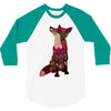 floral fox 3/4 Sleeve Shirt