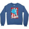 funny vespa chequer board, ideal gift or birthday present Crewneck Sweatshirt