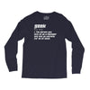 definition of a geek Long Sleeve Shirts