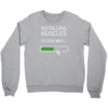 installing muscles please wait Crewneck Sweatshirt