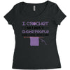 i crochet so i don't choke people save a life, send yarn Women's Triblend Scoop T-shirt