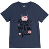Tough She Be But Little She Is Fierce V-Neck Tee